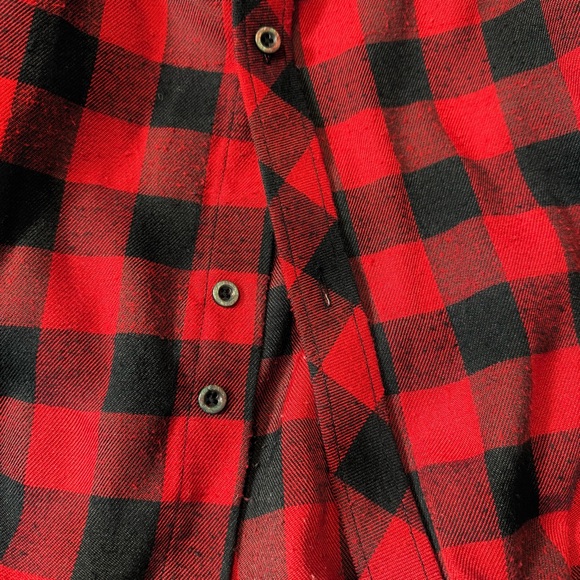 🔥 Good Lumberjack shirt Red and Black Plaid Men's Shirt size 40 Medium M 🇺🇸 - Picture 10 of 11